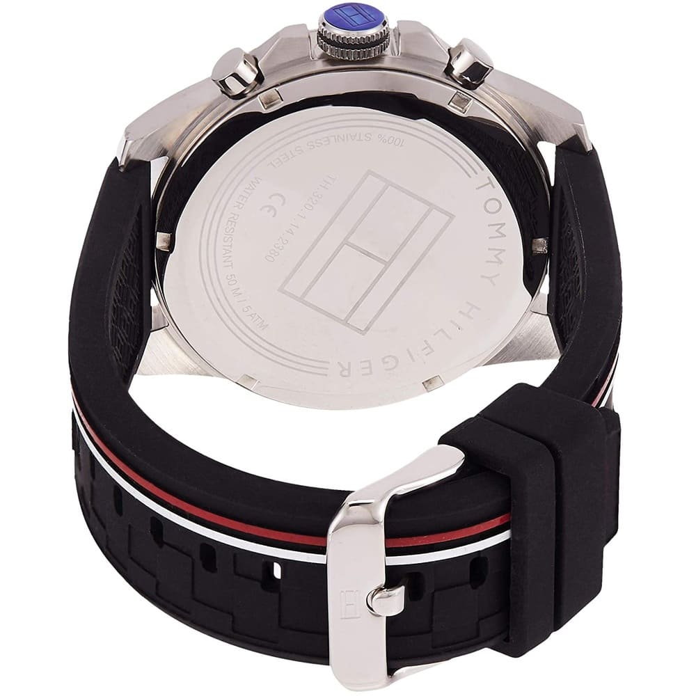Tommy Hil-figer TH1791473 Chronograph Quartz Silicon Strap Men’s Watch