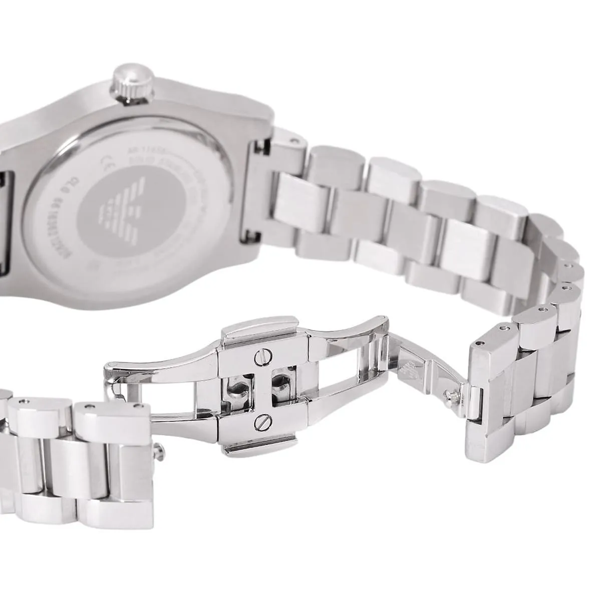 Emporio Armani Federico AR11658 Silver-Tone Quartz Pink Dial Stainless Steel Chain Lady’s Watch