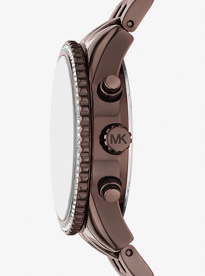 Michael Kors Mini Bryant MK7559 Chronograph Quartz Brown-Tone Stainless Steel Chain Ladies Watch