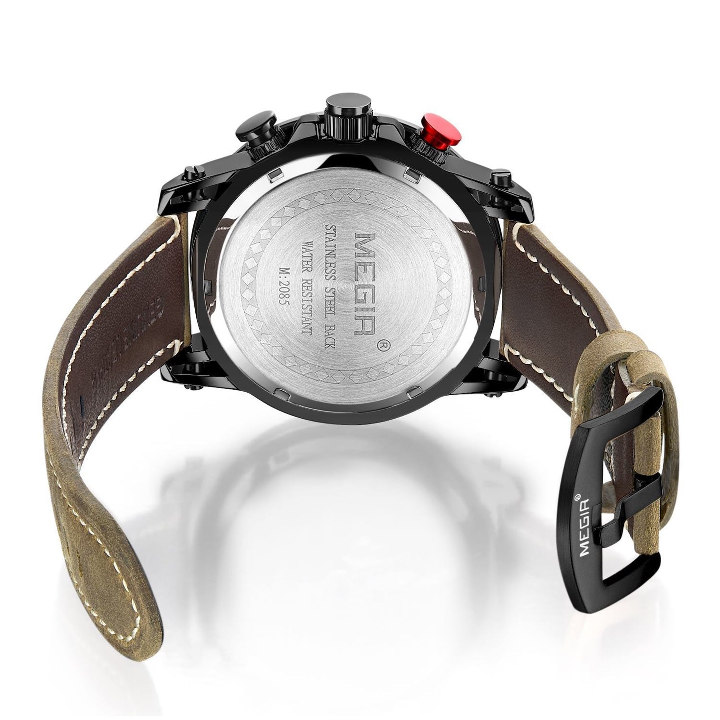 Megir ML2085GB-REBN-1N0 Chronograph Quartz Brown Genuine Leather Men’s watch