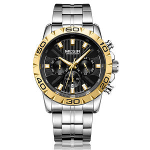 Megir MS2087GS-GD-1N3 Quartz Chronograph Stainless Steel Chain Men’s watch