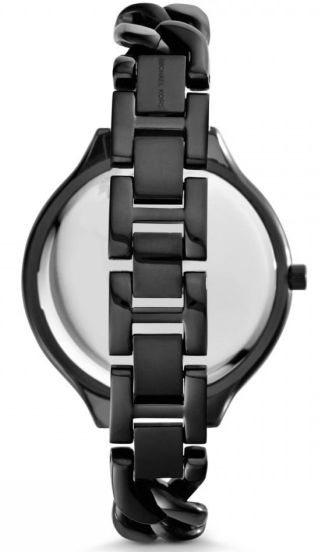 Michael Kors MK3317 Runway Twist Black Quartz Stainless Steel Chain Ladies Watch