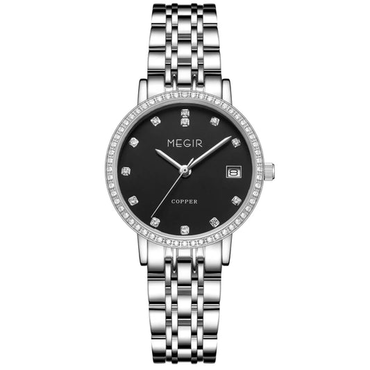 Megir M:7010 Quartz Silver Stainless Steel Chain Women’s watch