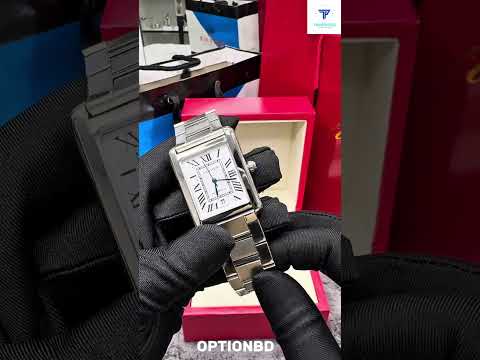 Cartier Tank Solo XL Automatic White Dial Full Silver-Tone Stainless Steel Chain Men’s Watch