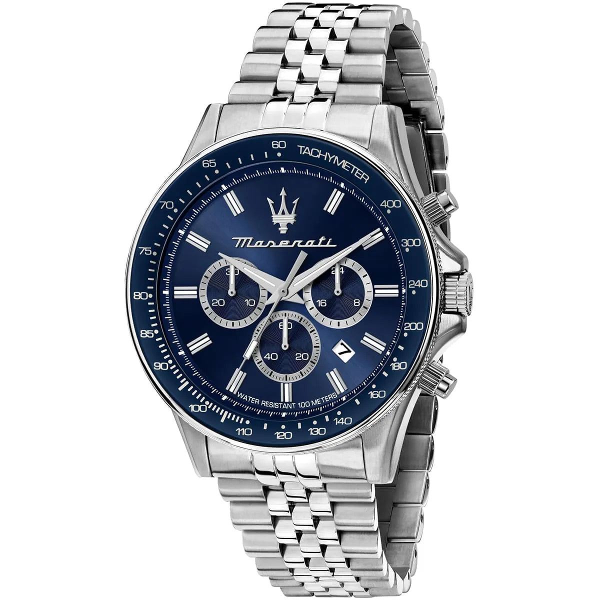Maserati Sfida R8873640025 Chronograph Quartz Blue Dial Stainless Steel Chain Men’s Watch