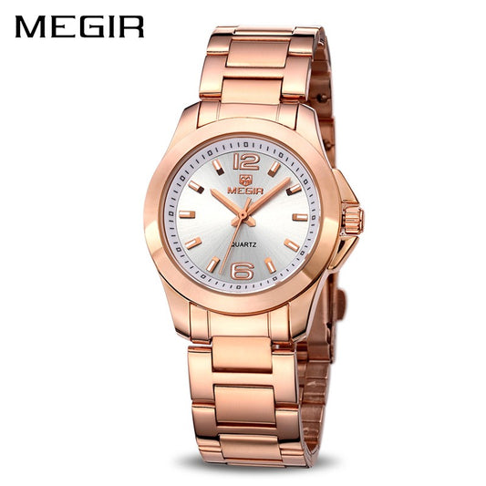 Megir M-5006L Quartz Rosegold Stainless Steel Chain Women’s watch