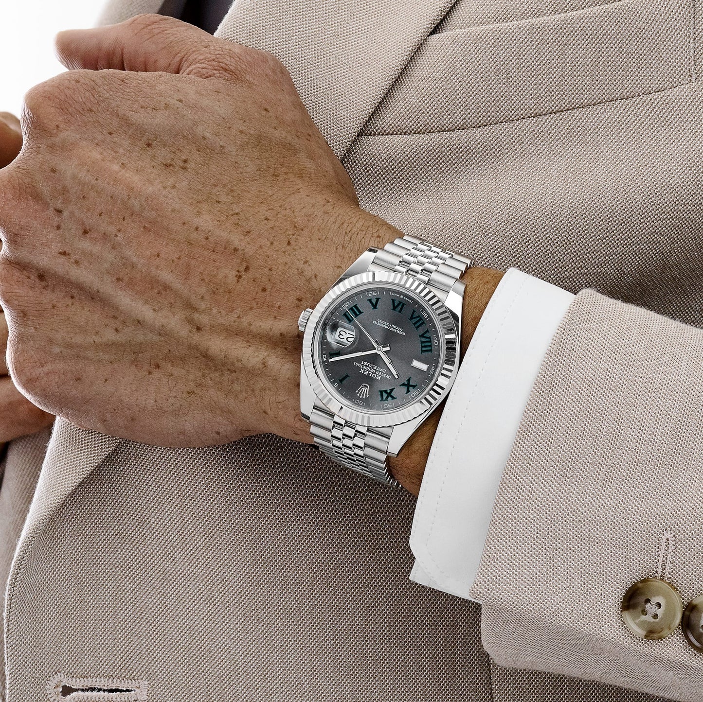 Rolex Datejust Wimbledon Oyster Perpetual Automatic Stainless Steel Jubilee Bracelet Men’s Watch
