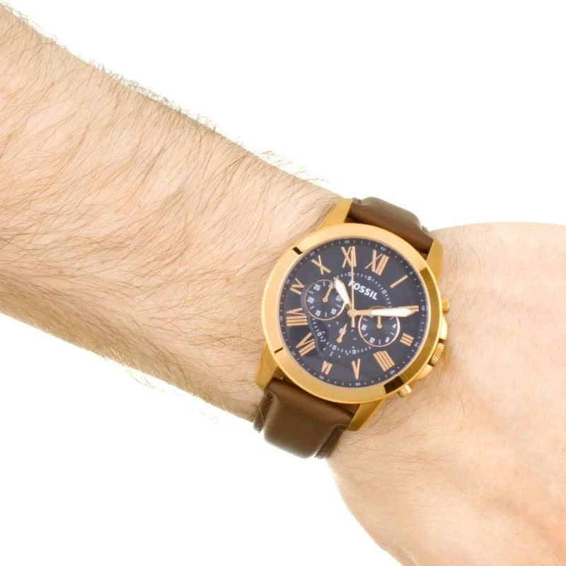 Fossil FS5068 Chronograph Quartz Genuine Leather Strap Men’s Watch