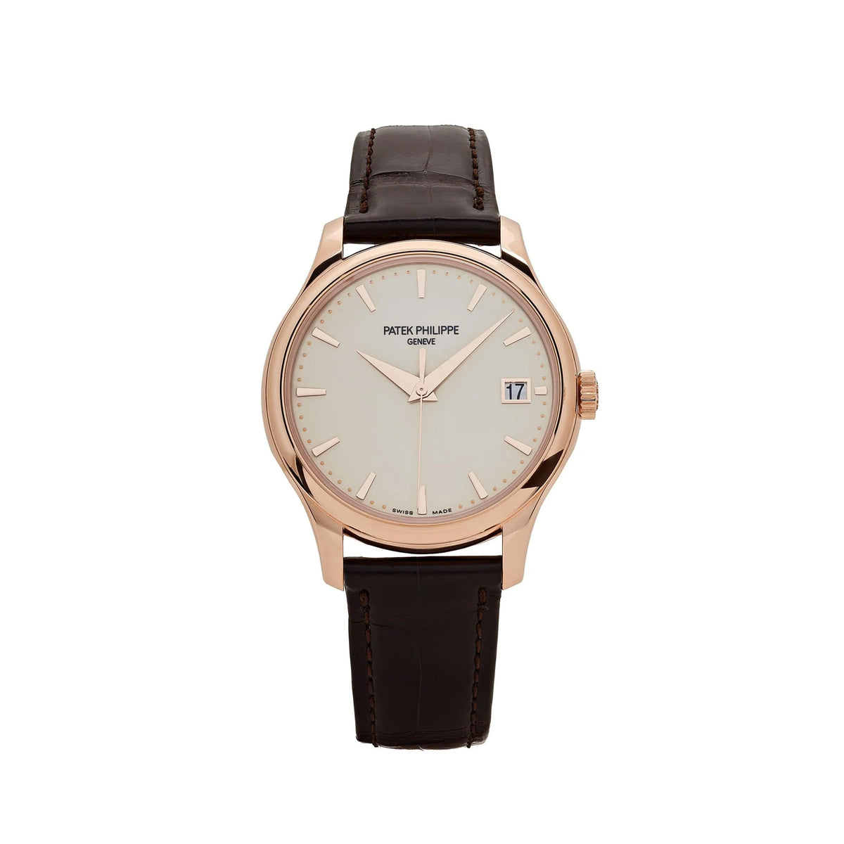 Patek Philippe Calatrava Stainless Steel Automatic Europe standard Genuine Leather Strap Men's Watch