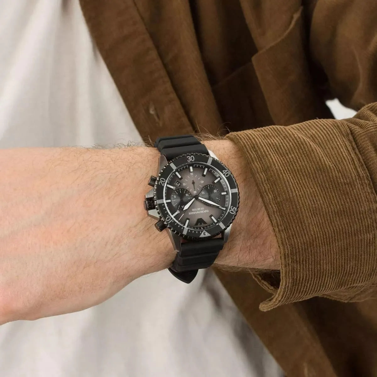 Emporio Armani Diver AR11515 Quartz Silicon Strap Men’s Watch