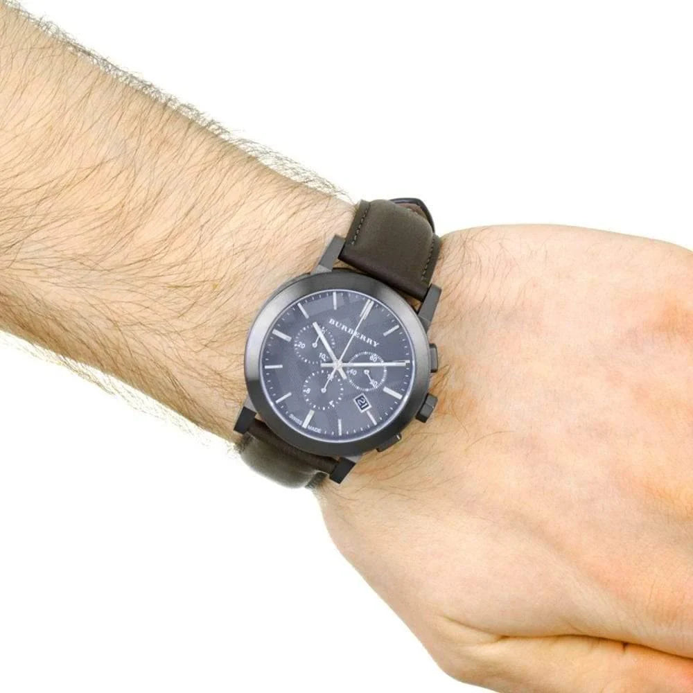 Burberry BU9364 Chronograph Quartz Genuine Leather Strap Men’s Watch