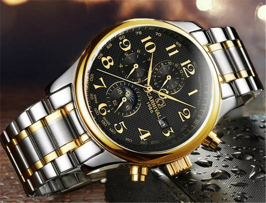 Carnival 0702g Automatic Stainless Steel Dial Dual Tone Chain Men’s Watch