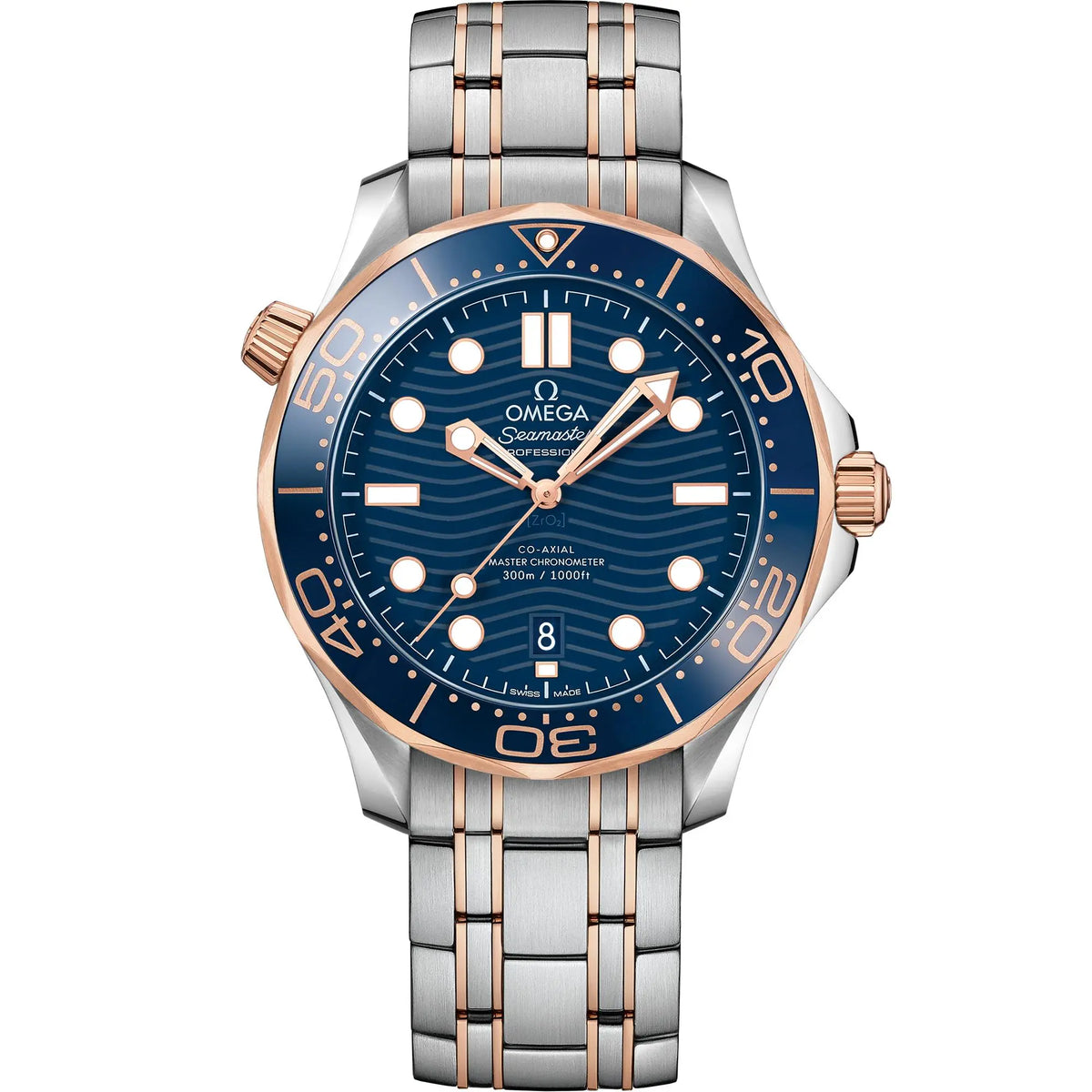 Omega Seamaster Diver 300M Co-Axial Master Chronometer Automatic Stainless Steel Chain Men's Watch