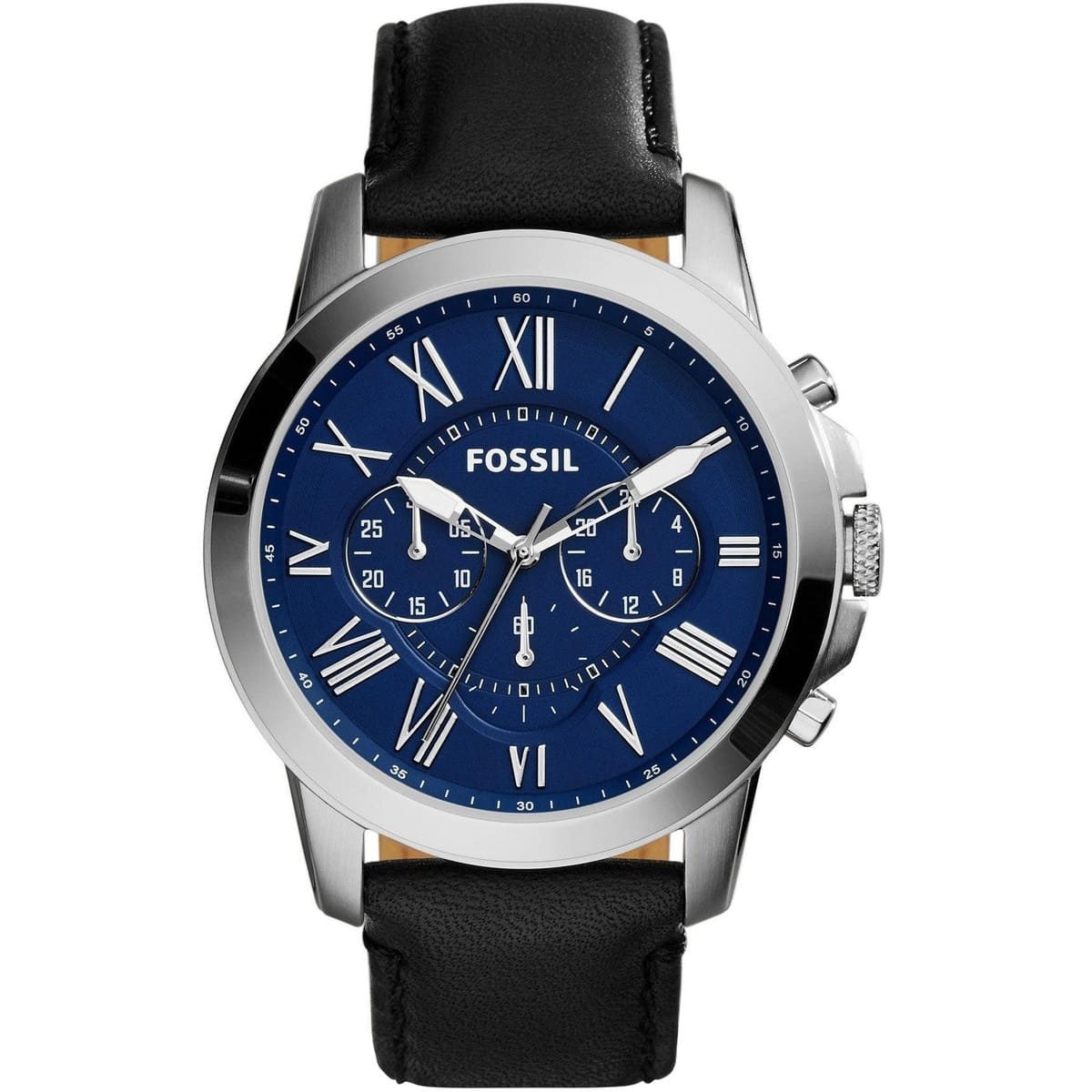 Fossil Grant FS4990 Chronograph Quartz Stainless Steel Genuine Leather Strap Men’s Watch