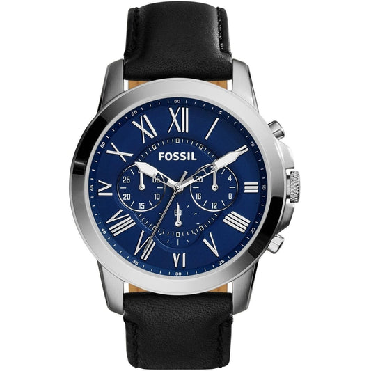 Fossil Grant FS4990 Chronograph Quartz Stainless Steel Genuine Leather Strap Men’s Watch