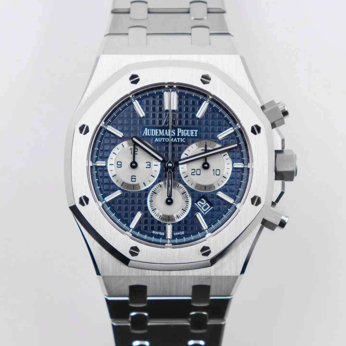 Audemars Piguet Royal Oak Chronograph Quartz Blue Dial Stainless Steel Chian Men's Watch
