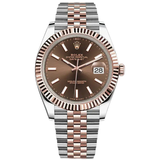 Rolex Datejust Dual-Tone Automatic Chocolate Dial Stainless Steel Jubilee Bracelet Men’s Watch