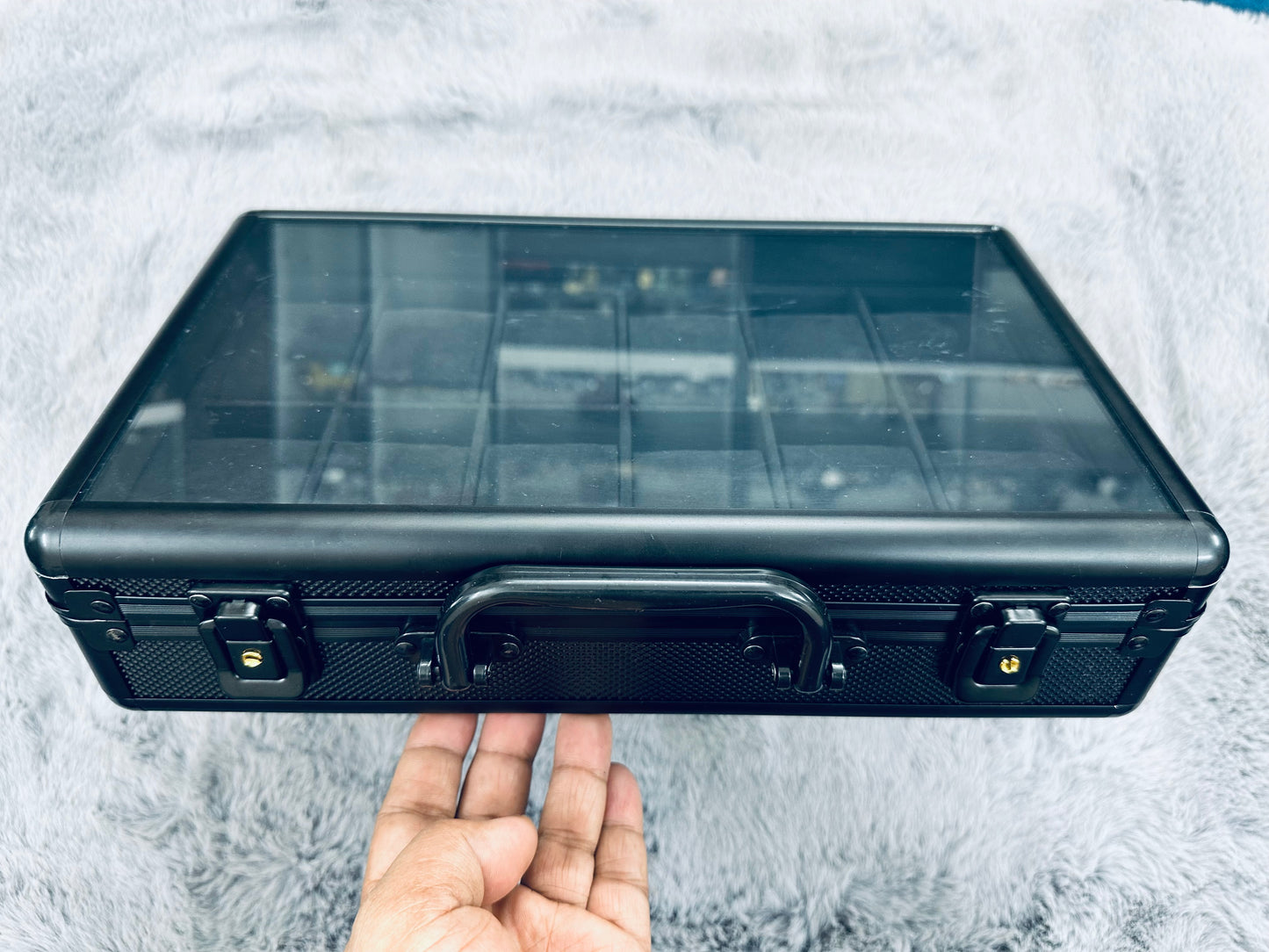 Aluminium Box 12 Slot Black