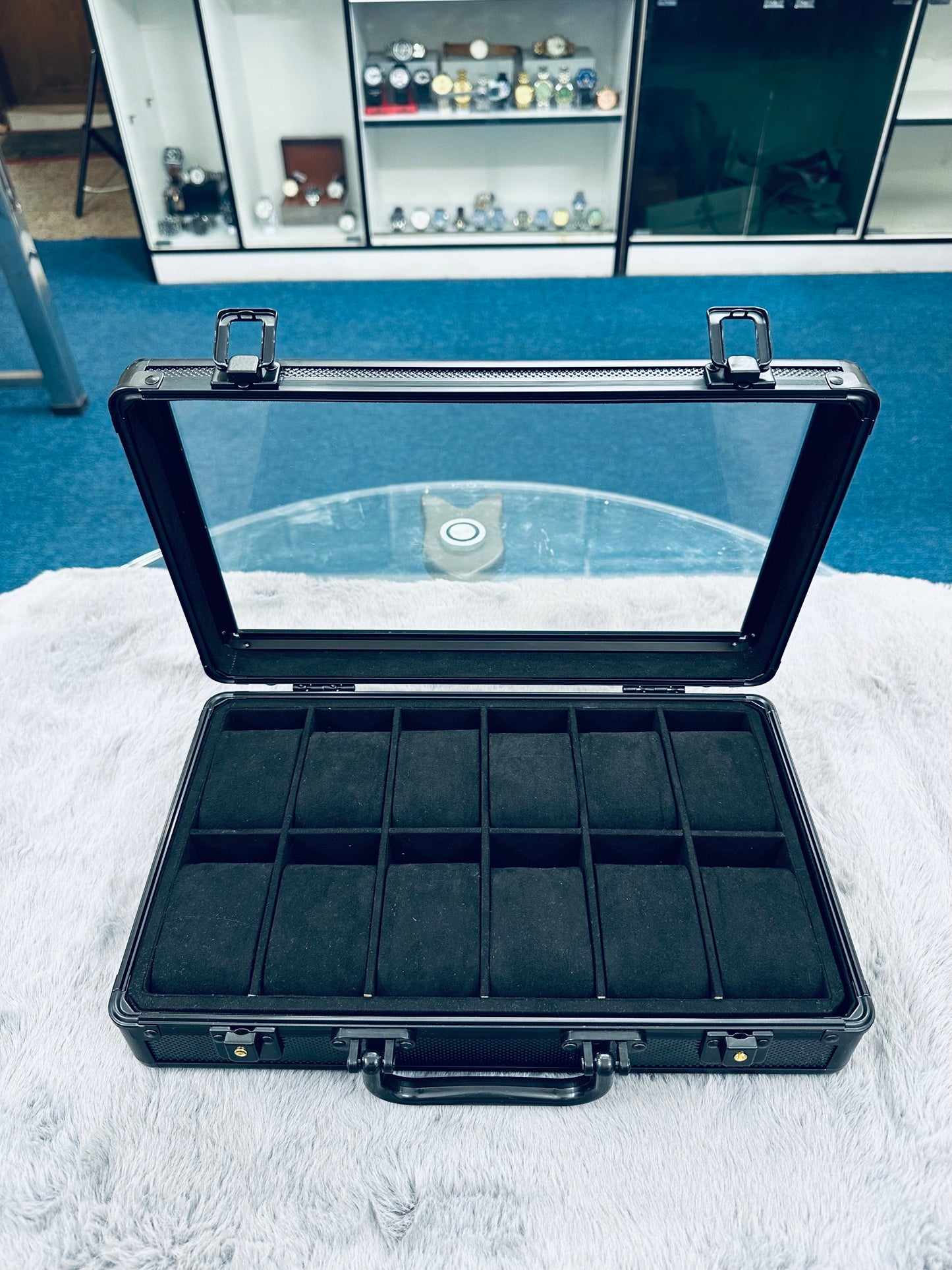 Aluminium Box 12 Slot Black
