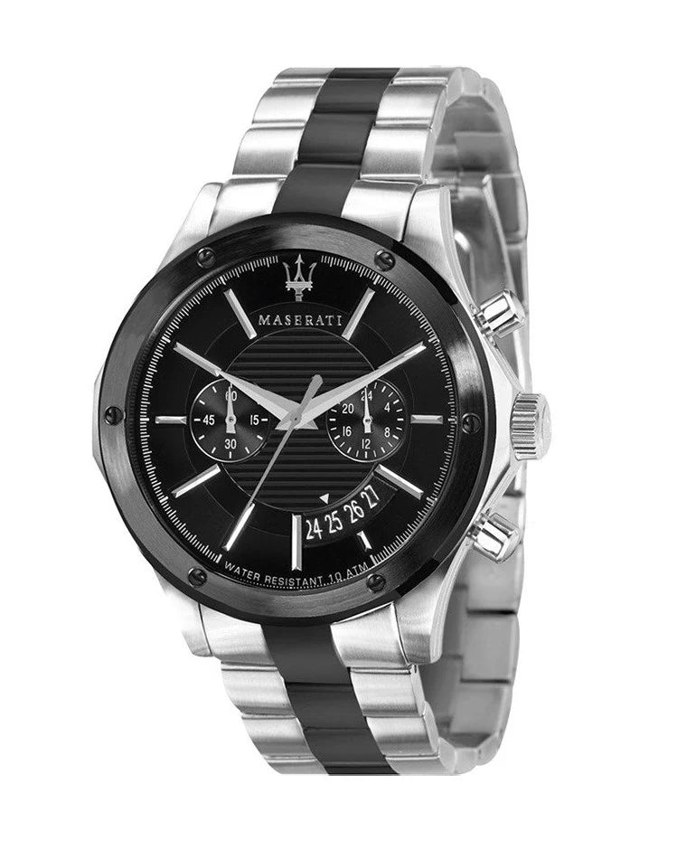 Maserati Circuito R8873627003 Chronograph Quartz Black Dial Two-Tone Stainless Steel Chain Men’s Watch