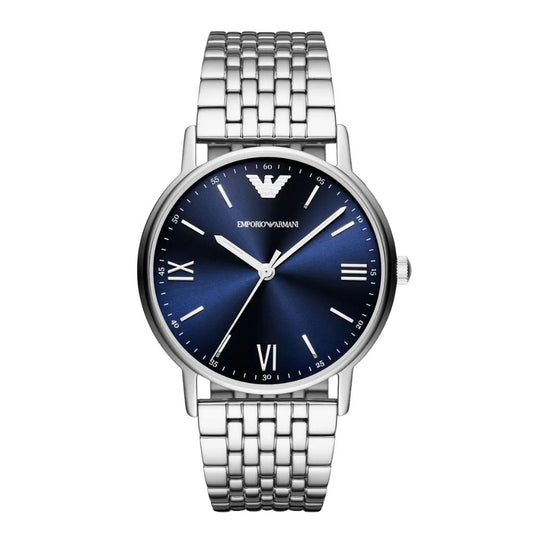 Emporio Armani Kappa AR80010 Quartz Blue Dial Stainless Steel Chain Men’s Watch