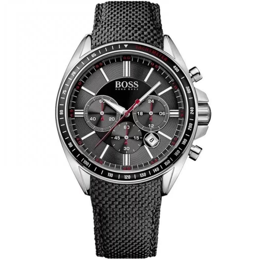 Hugo Boss HB1513087 Chronograph Quartz Black Nylon Strap Men’s Watch