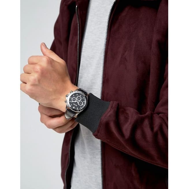 Hugo Boss HB1513178 Chronograph Quartz Genuine Leather Strap Men’s Watch