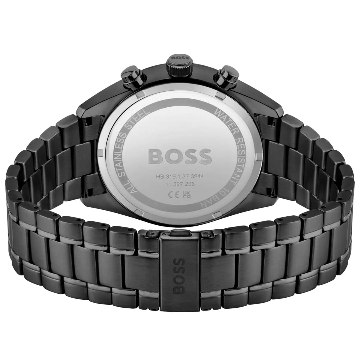 Hugo Boss Champion HB1513960 Chronograph Quartz Full Black-Tone Stainless Steel Chain Men’s Watch