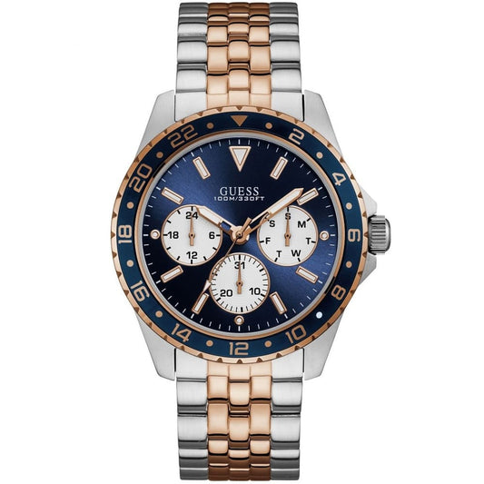 Guess Odyssey W1107G3 Chronograph Quartz Blue Dial Two-Tone Stainless Steel Chain Men’s Watch