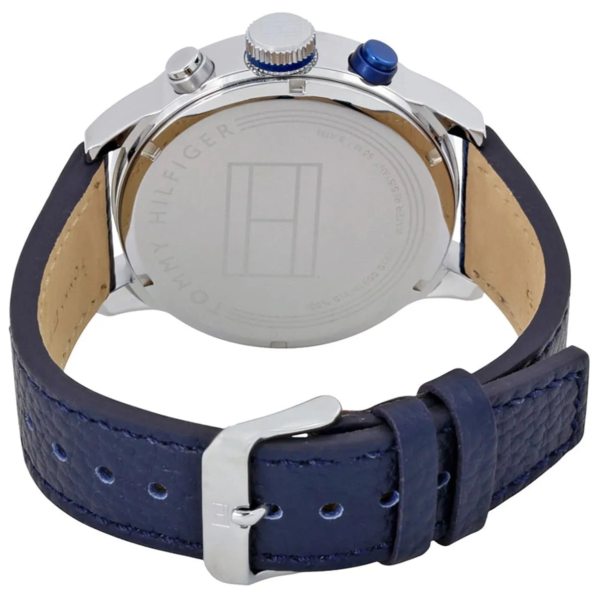 Tommy Hil-figer Jackson 1791240 Chronograph Quartz Genuine Leather Strap Men’s Watch