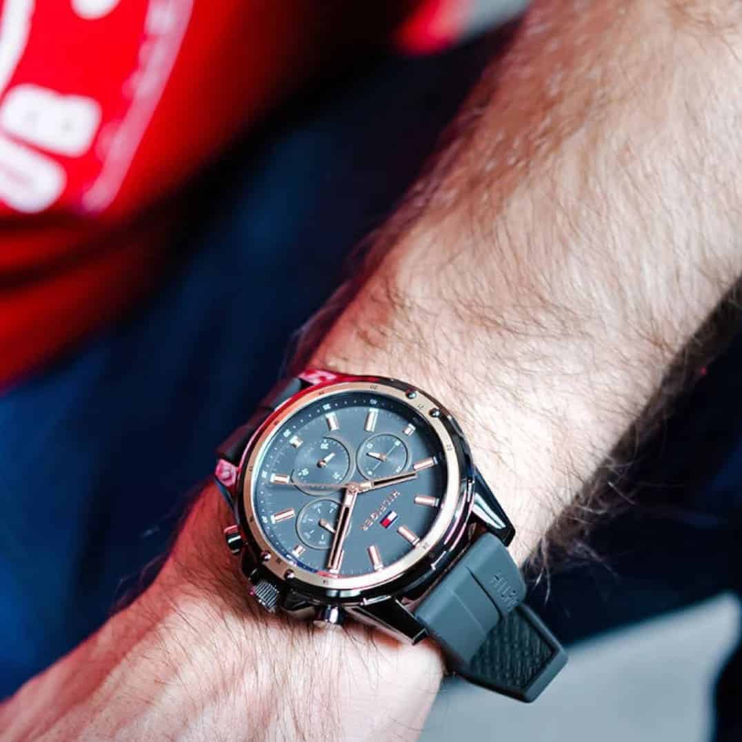 Tommy Hilfiger 1791792 Chronograph Quartz Silicon Strap Men’s Watch