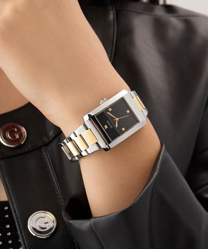 Guess Bonnie GW0876L3 Quartz Black Dial Silver & Golden-Tone Stainless Steel Chain Lady's Watch