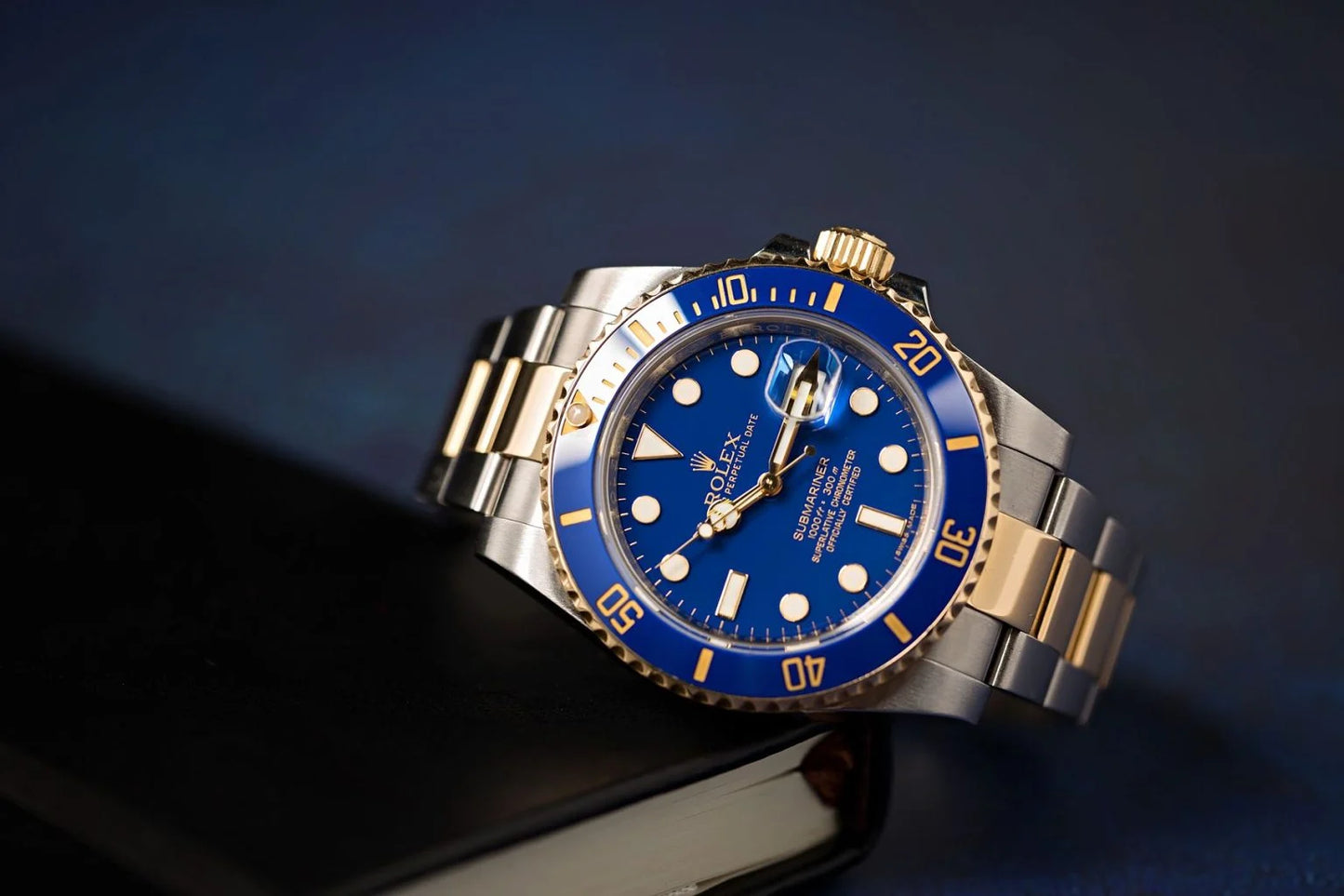 Rolex Submariner Date Two-Tone Yellow Gold & Steel Rolesor - Blue Dial Ceramic Bezel (Ref# 126613LB) 41 mm Swiss Grade Men’s Watch