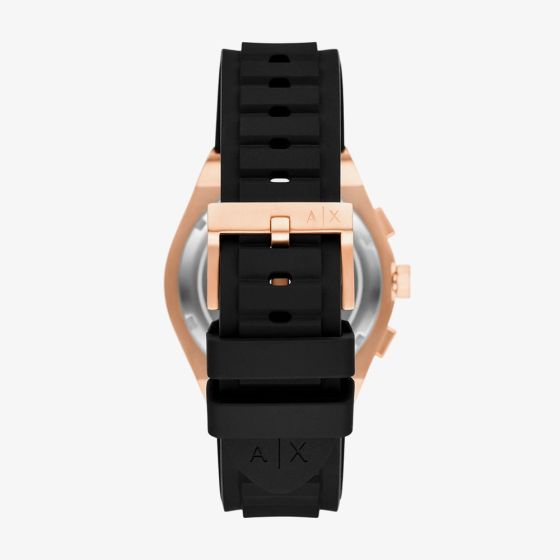 Armani Exchange Sync AX4190 Chronograph Quartz Black Dial Stainless Steel Silicon Strap Men’s Watch