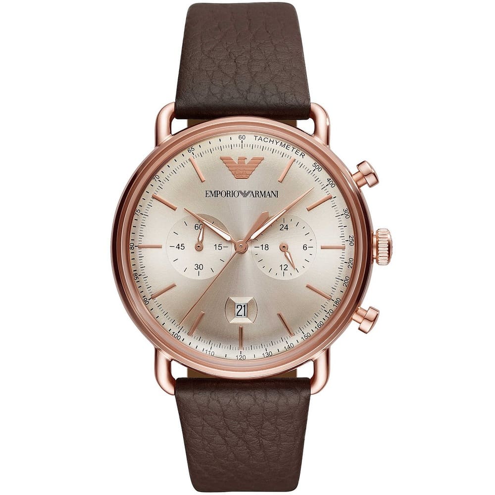 Emporio Armani AR11106 Chronograph Quartz Genuine Leather Men’s Watch
