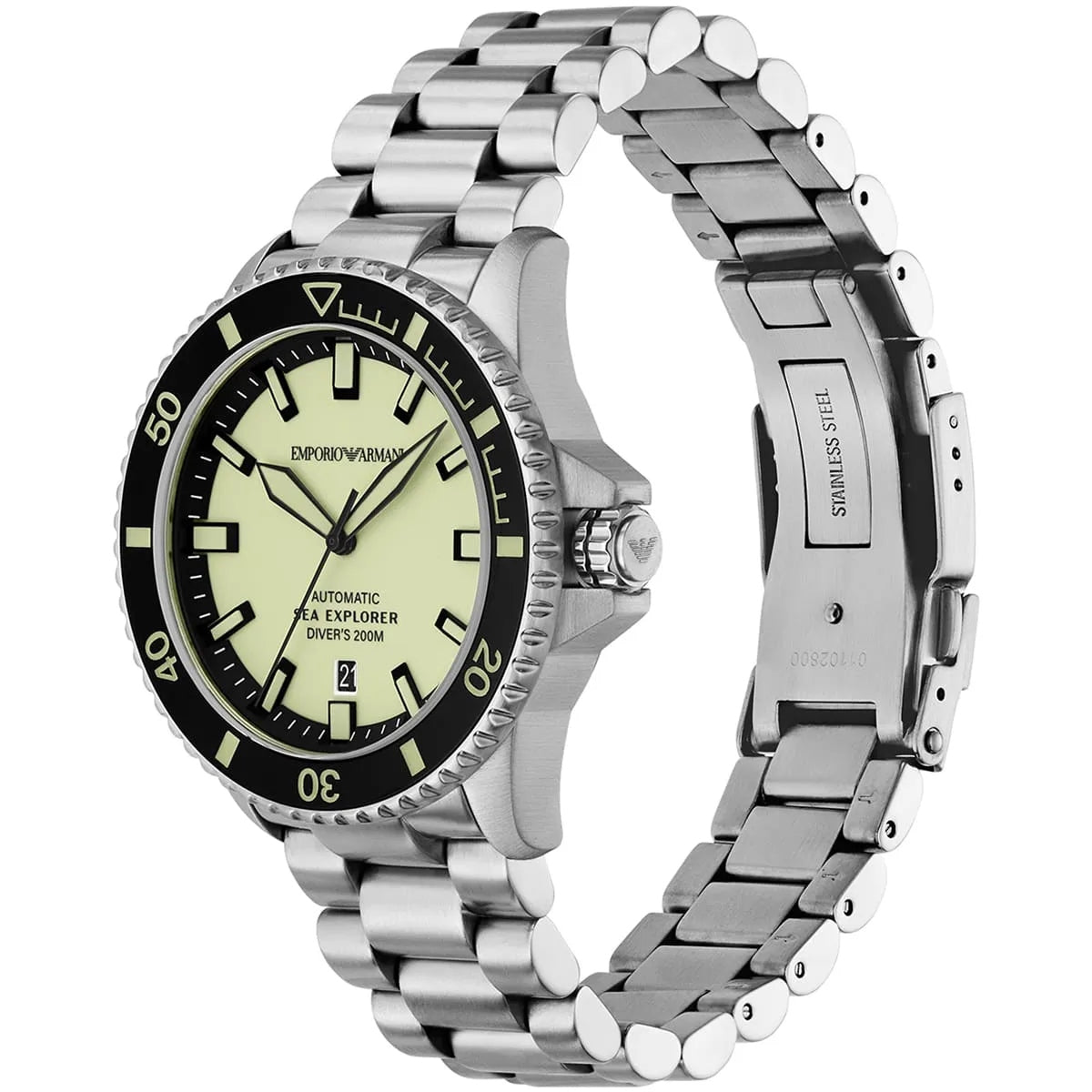 Emporio Armani Sea Explorer AR60083 Automatic Stainless Steel Chain Men’s Watch