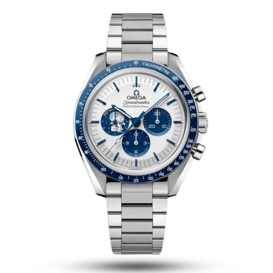 Omega Speedmaster Silver Snoopy Award 50th Anniversary Automatic Stainless Steel Chain Men's Watch