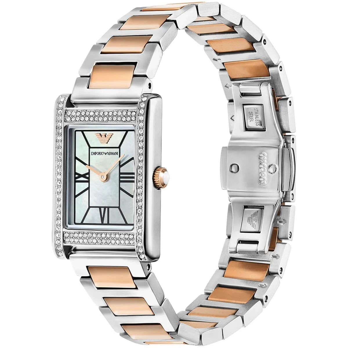 Emporio Armani Genni AR11626 Quartz Mother Of Pearl Dial Stainless Steel Chain Lady’s Watch