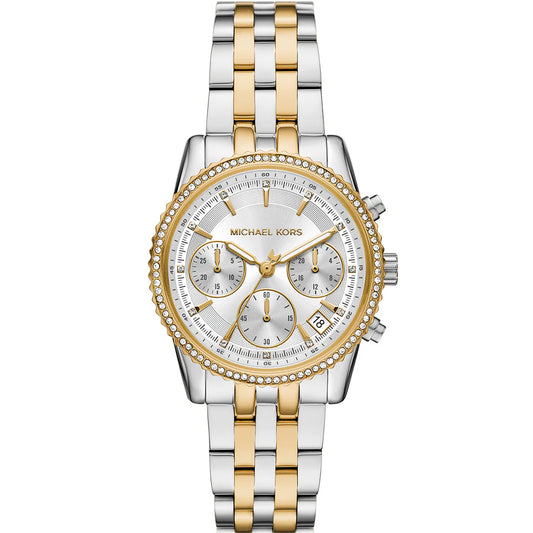 Michael Kors Mini Ritz MK7532 Chronograph Quartz Gold-Tone Stainless Steel Chain Ladies Watch