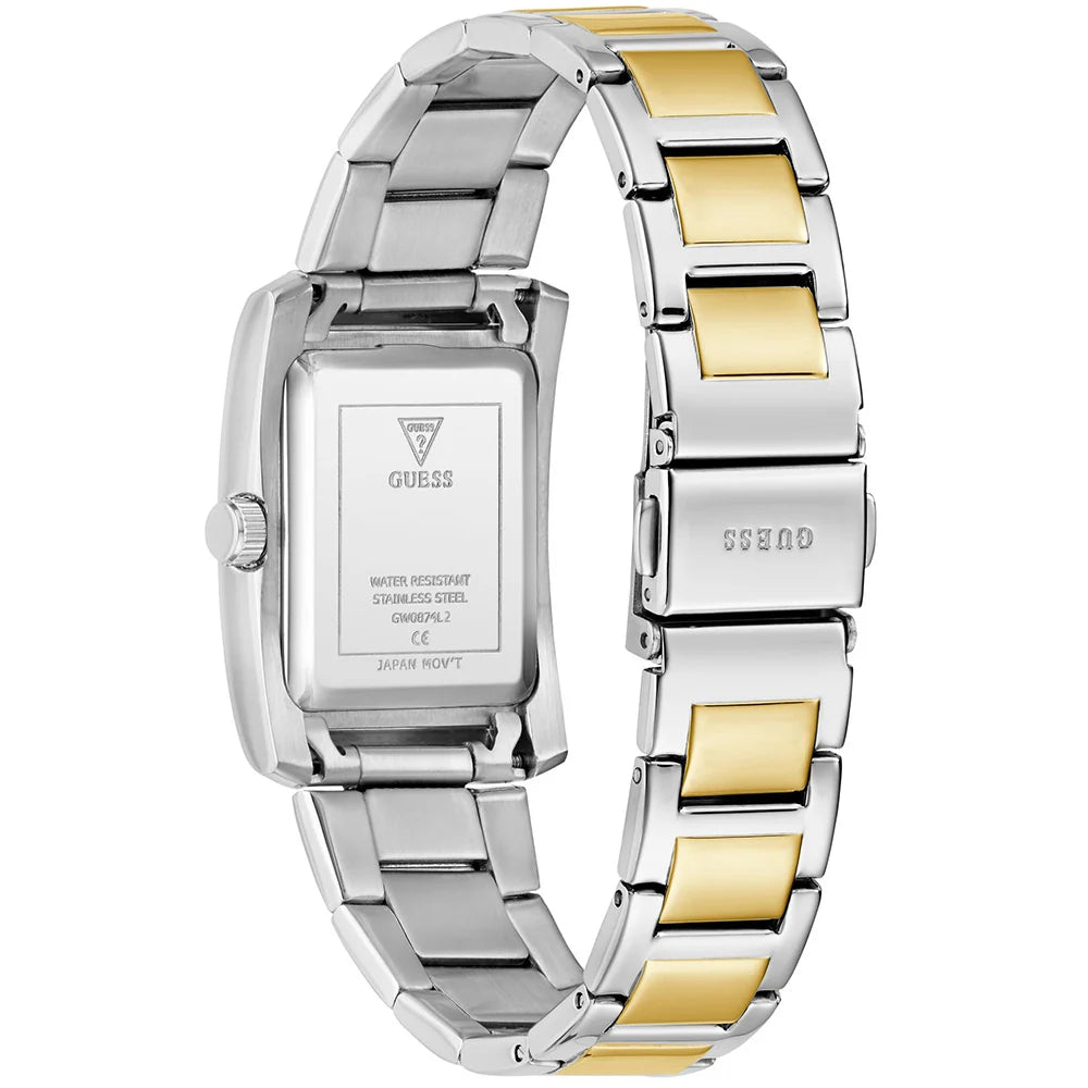 Guess Bonnie GW0874L2 Quartz "Emerald Green" Dial Silver & Golden-Tone Stainless Steel Chain Lady's Watch