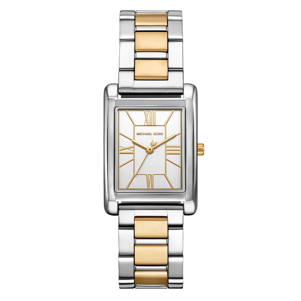 Michael Kors Essex MK4967 Quartz White Dial Stainless Steel Two-Tone Chain Ladies Watch