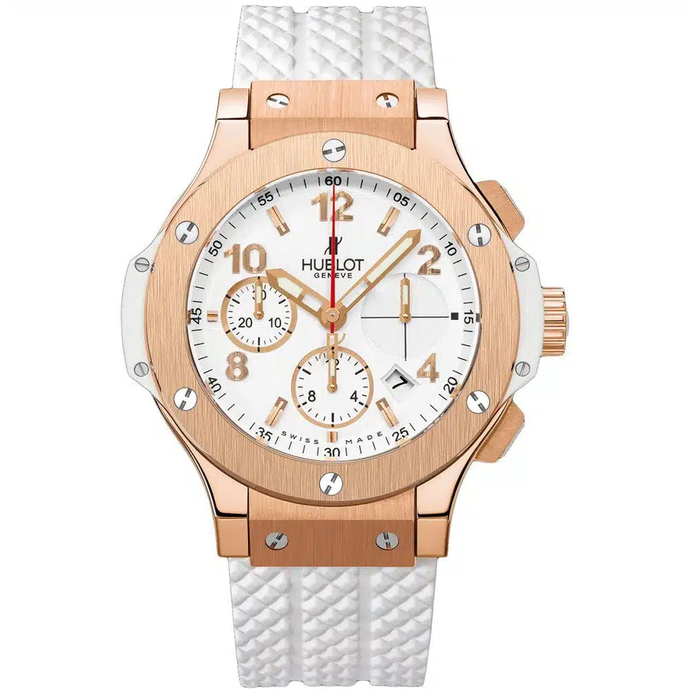 Hublot Big Bang Porto Cervo Chronograph Quartz Stainless Steel Case Silicone Strap Men's Watch