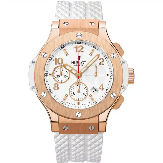 Hublot Big Bang Porto Cervo Chronograph Quartz Stainless Steel Case Silicone Strap Men's Watch