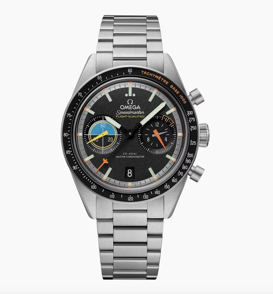 Omega Speedmaster Pilot "Flight Qualified" Chronograph Automatic Stainless Steel Chain Men's Watch