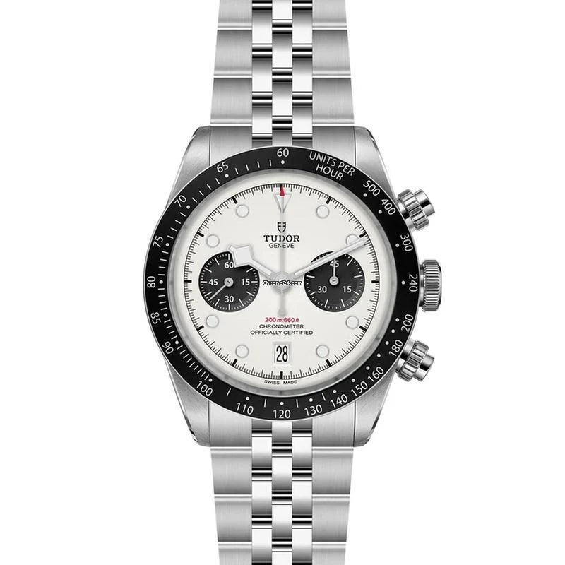 Tudor Black Bay Chrono Panda 41mm Stainless Steel Jubilee Chain Euro Grade Men’s Watch