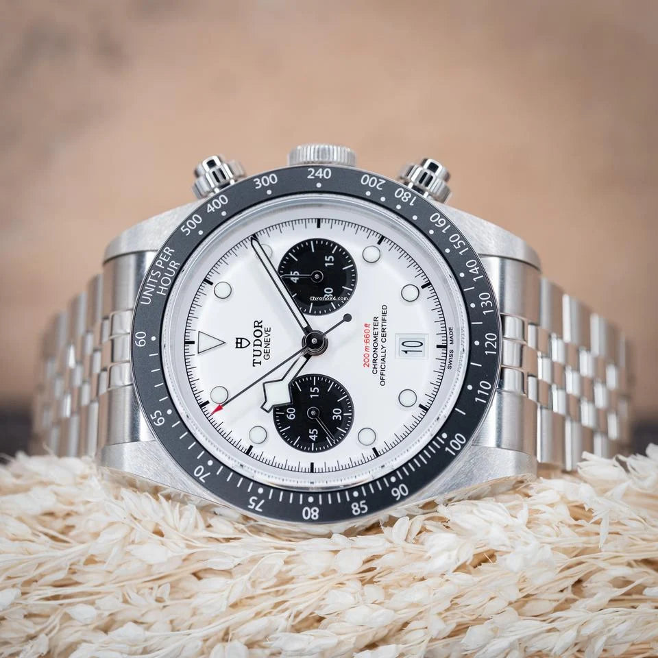 Tudor Black Bay Chrono Panda 41mm Stainless Steel Jubilee Chain Euro Grade Men’s Watch