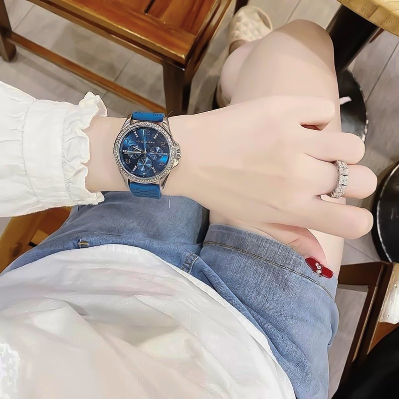 Michael Kors Mini Pilot MKO1004 Blue Dial Quartz Stainless Steel & Silicone Strap Ladies Watch