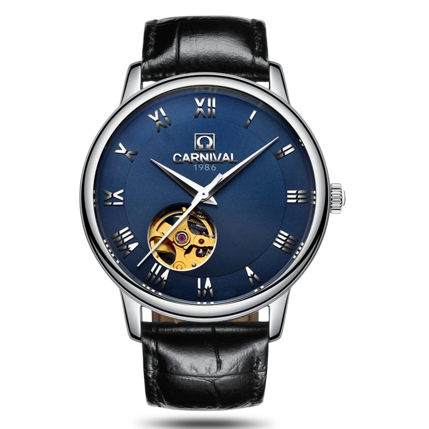 Carnival 508g Automatic Stainless Steel Dial & Genuine Leather Strap Men’s Watch