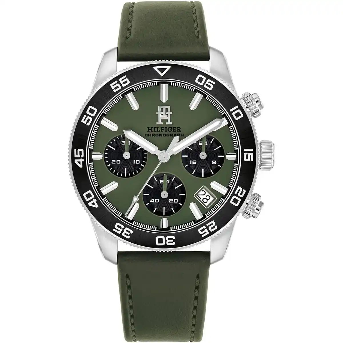 Tommy Hilfiger TH1792188 Chronograph Quartz Genuine Leather Green Belt Men’s Watch
