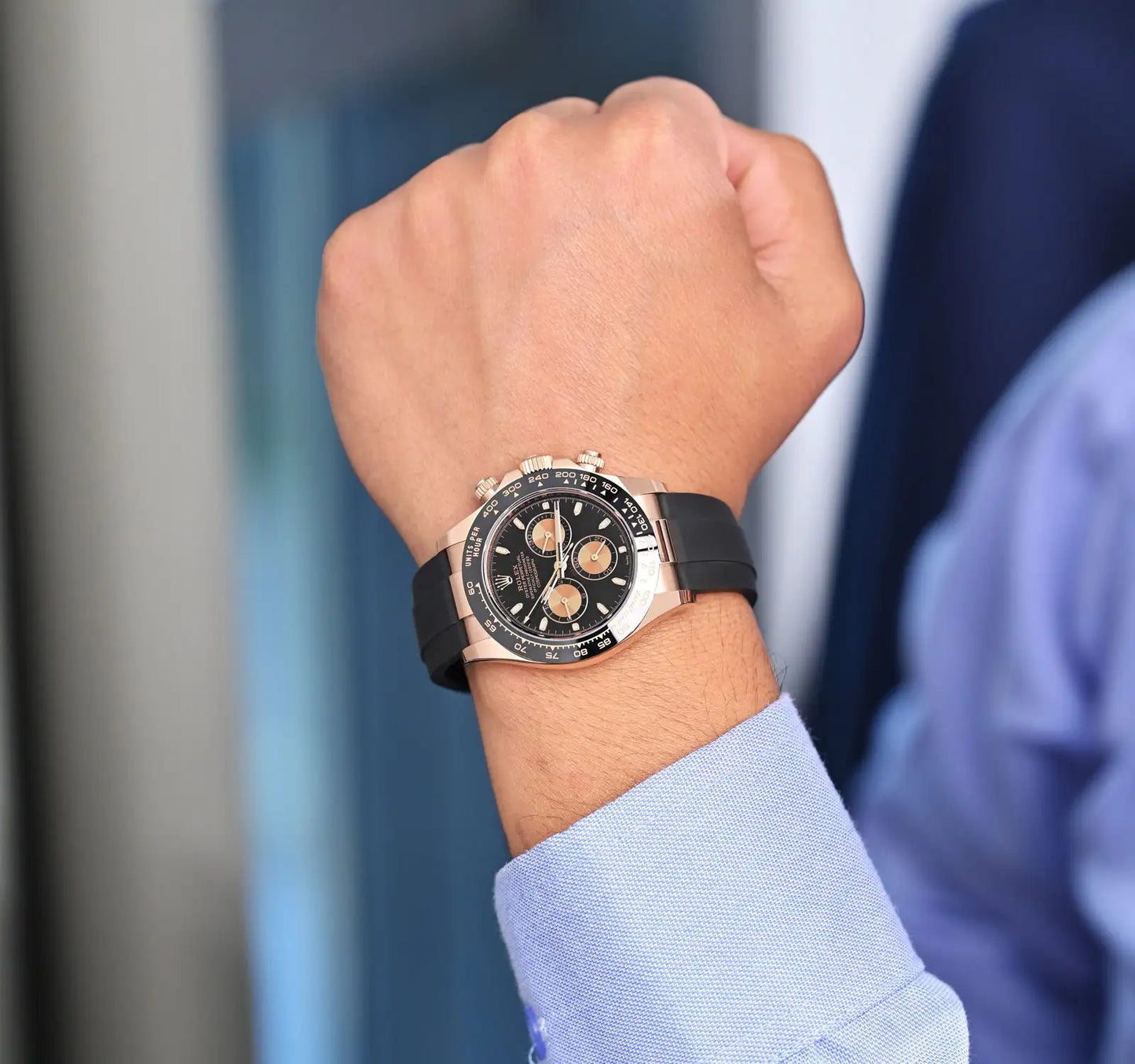 Rolex Cosmograph Daytona ( Ref: 116515LN ) 40mm OysterFlex 1:1 Swiss Grade Men’s Watch